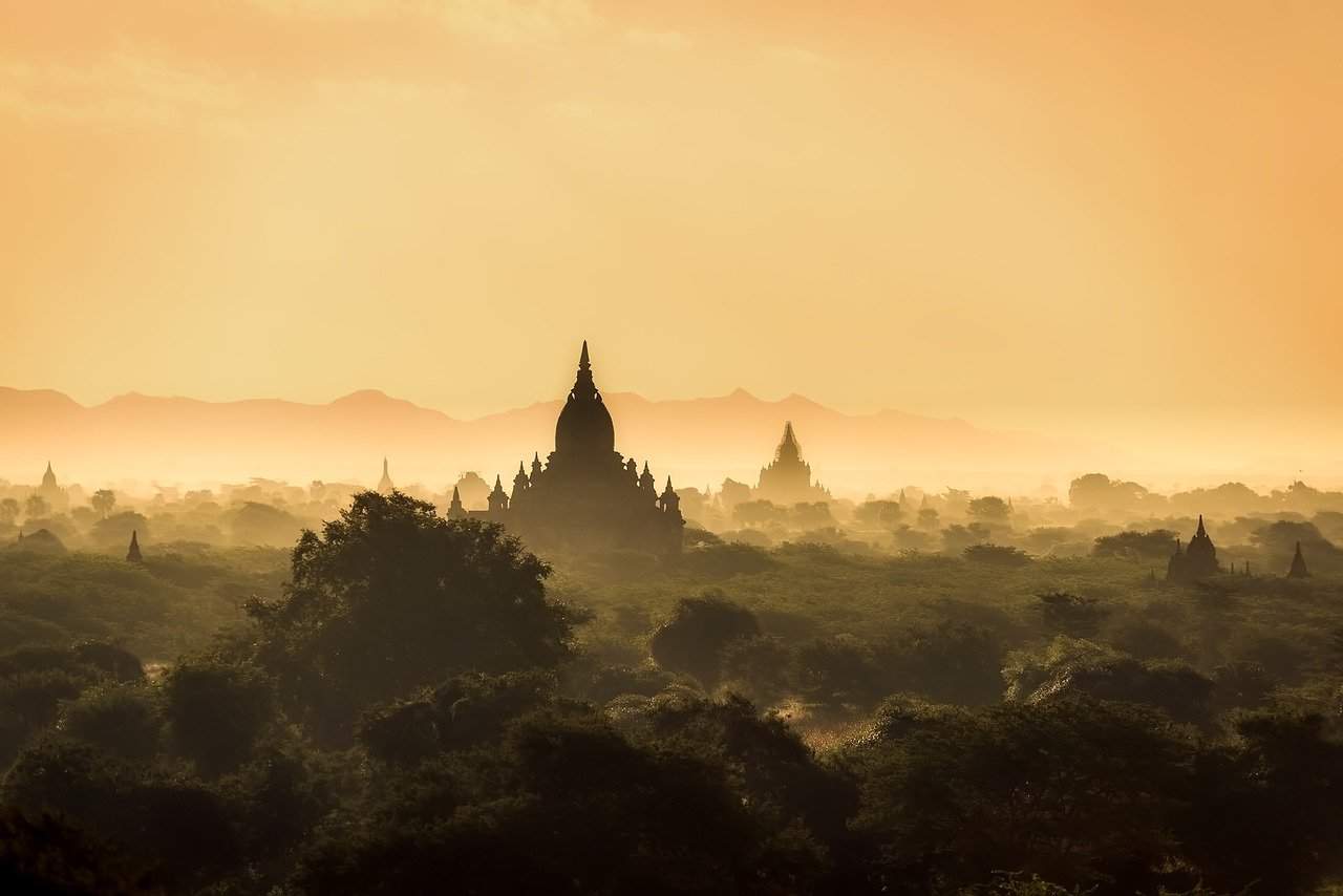 landscape of Myanmar dusk